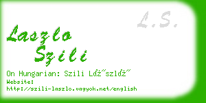 laszlo szili business card